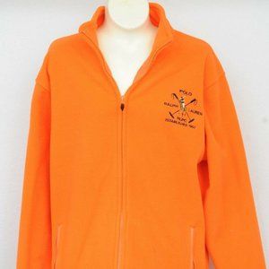 Vintage Ralph Lauren Polo Sport Orange Full Zip Fleece Jacket Womens L Casual